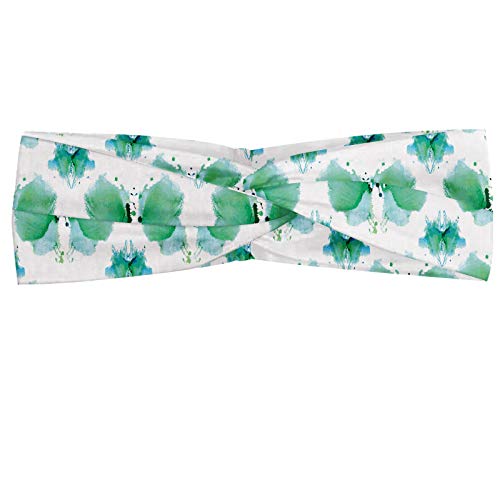 ABAKUHAUS Diadame Verde y blanco, Banda Elástica y Suave para Mujer para Deportes y Uso Diario Modelo que consiste en azul suave abstractos de la acuarela Manchas, Mar verde y negro ABAKUHAUS Diadame Verde y blanco, Banda Elástica y Suave para Mujer para Deportes y Uso Diario Modelo que consiste en azul suave abstractos de la acuarela Manchas, Mar verde y negro