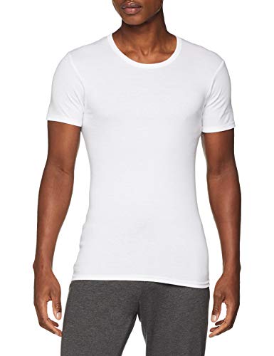 ABANDERADO Camiseta de Manga Corta Cuello Redondo de algodón canalé, Blanco, XXL para Hombre ABANDERADO Camiseta de Manga Corta Cuello Redondo de algodón canalé, Blanco, XXL para Hombre