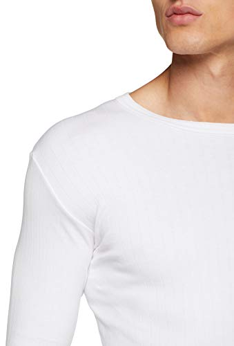 Abanderado Termal algodón Invierno C/Redondo Camiseta térmica, Blanco, L para Hombre