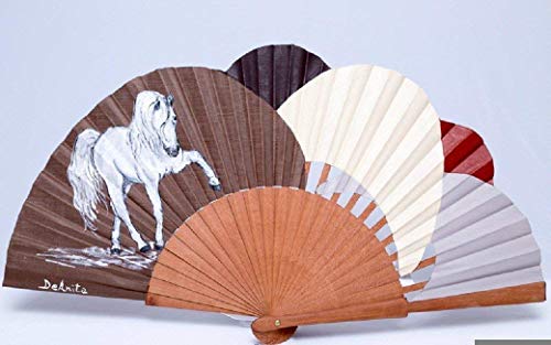 Abanico español/Abanico pintado a mano/Abanico flamenco/Abanico de madera/Abanicos Sevilla"El Caballo Andaluz" Abanico español/Abanico pintado a mano/Abanico flamenco/Abanico de madera/Abanicos Sevilla"El Caballo Andaluz"