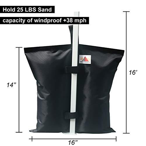 ABCCANOPY - Carpa instantánea, toldo comercial, uso al aire libre, con bolsa de transporte con ruedas y 4 bolsas de lastre, 3 x 3 m, black-1