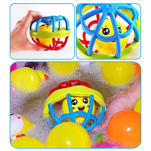 Abilieauty Pelota de Ejercicio Musical, Juguete de Mano para Ejercicio, Colores Brillantes, sonajero para Chupete