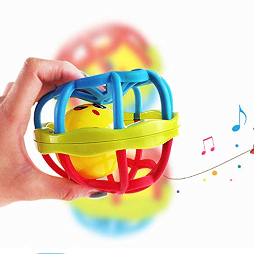 Abilieauty Pelota de Ejercicio Musical, Juguete de Mano para Ejercicio, Colores Brillantes, sonajero para Chupete