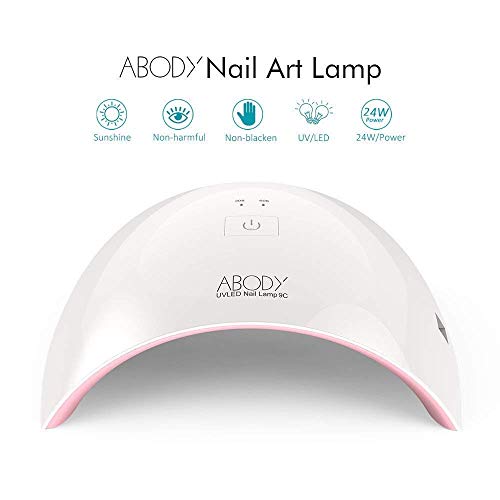 Abody Secador de Uñas 24W Lámpara LED UV Profesional Maquillaje Uñas con Temporizador para UV Gel Gel de Constructor LED Gel Luz Blanca Enchufe EU (Rosa) Abody Secador de Uñas 24W Lámpara LED UV Profesional Maquillaje Uñas con Temporizador para UV Gel Gel de Constructor LED Gel Luz Blanca Enchufe EU (Rosa)