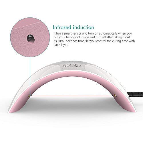 Abody Secador de Uñas 24W Lámpara LED UV Profesional Maquillaje Uñas con Temporizador para UV Gel Gel de Constructor LED Gel Luz Blanca Enchufe EU (Rosa) Abody Secador de Uñas 24W Lámpara LED UV Profesional Maquillaje Uñas con Temporizador para UV Gel Gel de Constructor LED Gel Luz Blanca Enchufe EU (Rosa)