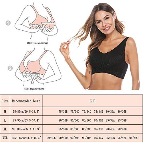 Abollria Sujetador Deportivo para Mujer Sujetadores Deportivos Mujer Bralette sin Costuras Cmodo Bra sin Costuras con Hebilla Frontal con Yoga Corriendo Bailando