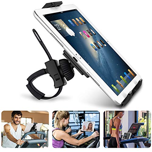 AboveTEK Soporte para iPad/iPhone/Tableta, Antichoque 360° de 3.5 "a 12", Puerto para Tableta con Correa Expandible para Ciclismo Interior/Gimnasio/Cinta de Correr/Bicicleta de Spinning/Elíptica AboveTEK Soporte para iPad/iPhone/Tableta, Antichoque 360° de 3.5 "a 12", Puerto para Tableta con Correa Expandible para Ciclismo Interior/Gimnasio/Cinta de Correr/Bicicleta de Spinning/Elíptica