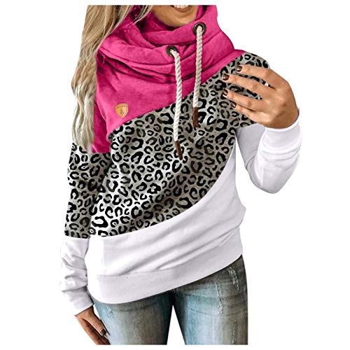 Abrigo De Invierno con Capucha De Las Mujeres Patchwork Chaqueta con Cremallera De Lana Caliente Abrigo De AlgodóN con Capucha Casual Outwear Sudadera con Capucha Deportiva riou