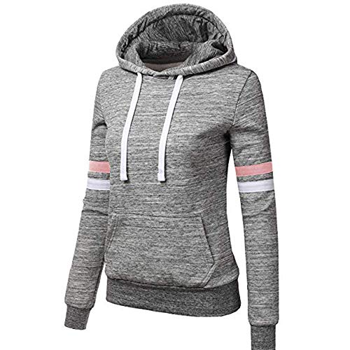 Abrigo De Invierno con Capucha De Las Mujeres Patchwork Chaqueta con Cremallera De Lana Caliente Abrigo De AlgodóN con Capucha Casual Outwear Sudadera con Capucha Deportiva riou