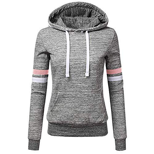 Abrigo De Invierno con Capucha De Las Mujeres Patchwork Chaqueta con Cremallera De Lana Caliente Abrigo De AlgodóN con Capucha Casual Outwear Sudadera con Capucha Deportiva riou