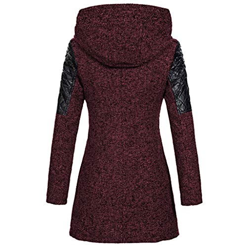 Abrigo largo de lana para mujer Abrigos de mezcla elegante Abrigo largo femenino delgado Chaqueta de abrigo Abrigo Invierno Mujer Chaqueta Suéter Jersey Mujer Cardigan Mujer Tallas Grandes Outwear