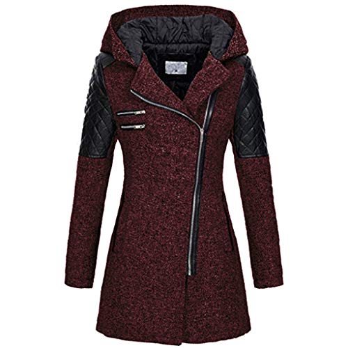 Abrigo largo de lana para mujer Abrigos de mezcla elegante Abrigo largo femenino delgado Chaqueta de abrigo Abrigo Invierno Mujer Chaqueta Suéter Jersey Mujer Cardigan Mujer Tallas Grandes Outwear