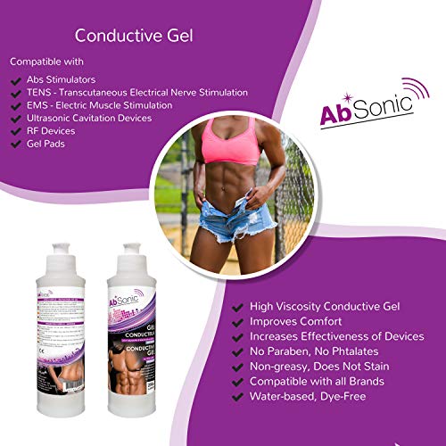 AbSonic - Gel Conductor para Electroestimulación y Electrodos- 2 x 250 ml AbSonic - Gel Conductor para Electroestimulación y Electrodos- 2 x 250 ml