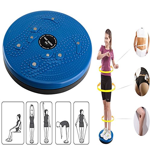 Acacia person Twist Cintura Torsión Disc Junta Ejercicio Aeróbico Fitness Reflexología Imanes Balance Equipo de Ejercicio Junta (Azul)