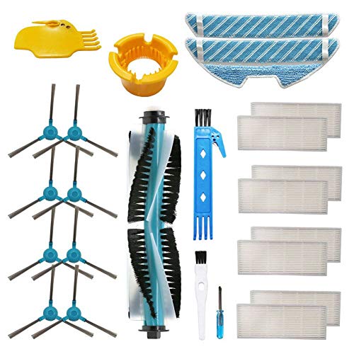 Accesorio para Cecotec Conga 1390 Cecotec Conga 1290 Robot Aspirador Repuestos Paquete de 1 Cepillo principal, 8 filtros Hepa, 8 cepillos laterales, 2 trapos de fregona, 2 herramientas de limpieza Accesorio para Cecotec Conga 1390 Cecotec Conga 1290 Robot Aspirador Repuestos Paquete de 1 Cepillo principal, 8 filtros Hepa, 8 cepillos laterales, 2 trapos de fregona, 2 herramientas de limpieza