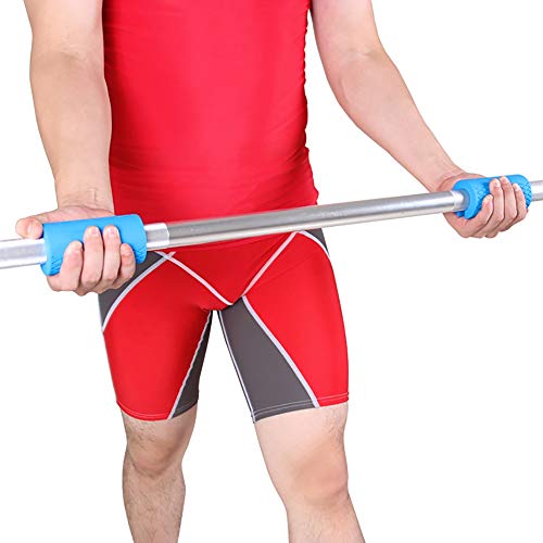 Accesorios deportivos 2 piezas de barra de agarre de grasa antideslizante silicona gruesa barra de agarre para pesas de barra para entrenamiento de levantamiento de pesas y crecimiento muscular - azul