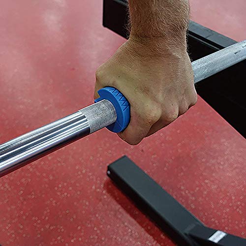 Accesorios deportivos 2 piezas de barra de agarre de grasa antideslizante silicona gruesa barra de agarre para pesas de barra para entrenamiento de levantamiento de pesas y crecimiento muscular - azul