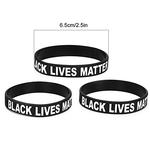 Accesorios deportivos Black Lives Matter Pulsera, pulsera de silicona, letra especial unisex simple y elegante para hombres al aire libre