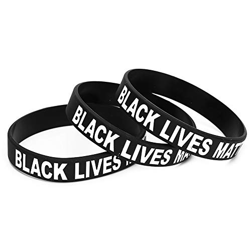 Accesorios deportivos Black Lives Matter Pulsera, pulsera de silicona, letra especial unisex simple y elegante para hombres al aire libre