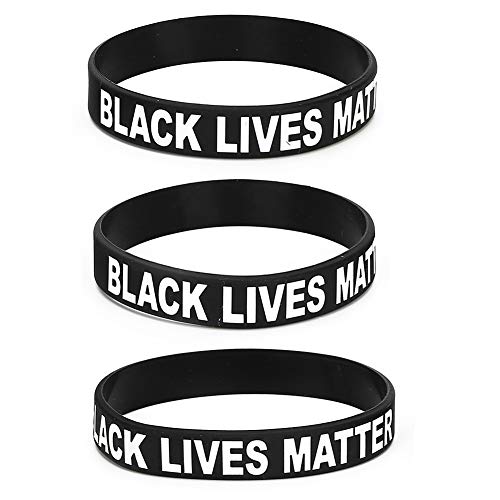 Accesorios deportivos Black Lives Matter Pulsera, pulsera de silicona, letra especial unisex simple y elegante para hombres al aire libre