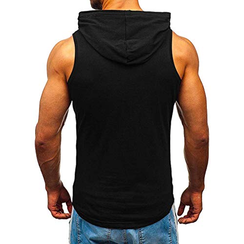 acction Camiseta con Capucha de Tirantes Deportes para Hombre, Tops Camisa sin Mangas de Verano Fitness