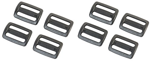AceCamp Duraflex 7048 - Juego de hebillas reguladoras para escalera, 8 x 25 mm, color negro, hebilla para mochila, hebilla de cinturón, hebillas laterales, hebilla de sujeción, paquete doble AceCamp Duraflex 7048 - Juego de hebillas reguladoras para escalera, 8 x 25 mm, color negro, hebilla para mochila, hebilla de cinturón, hebillas laterales, hebilla de sujeción, paquete doble