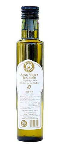 Aceite de chufa de València - Món Orxata. Extraído por prensado en frío. Botella cristal de 250 ml.. Aceite de chufa de València - Món Orxata. Extraído por prensado en frío. Botella cristal de 250 ml..
