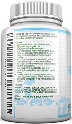 Aceite de Linaza Vegano 1000 mg | 180 Cápsulas Blandas Veganas Prensadas ​​en Frío - Suministro para 3 Meses | Rico en Omega 3, 6 y 9 | Fabricado en el Reino Unido por Nu U Nutrition