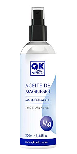 Aceite de magnesio Spray 100% Puro (250 ml) - Ideal para deportistas, articulaciones, relajación muscular, masajes, dormir bien