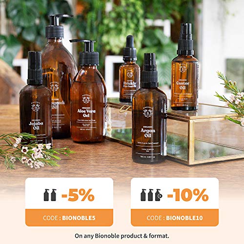 ACEITE DE RICINO ORGÁNICO | 100% Puro, Natural y Prensado en Frío | Pestañas, Cejas, Cuerpo, Cabello, Barba, Uñas | Vegan Castor Oil | Botella de Vidrio + Pipeta + Bomba + Kit de Rímel (50ml)