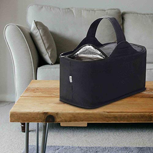 achilles, Cesta/canasto de compras con compartimiento de refrigeración, canasta de enfriamiento de achilles Soffy, canasta de compras con función de enfriamiento, negra, 46 cm x 24 cm x 22 cm achilles, Cesta/canasto de compras con compartimiento de refrigeración, canasta de enfriamiento de achilles Soffy, canasta de compras con función de enfriamiento, negra, 46 cm x 24 cm x 22 cm