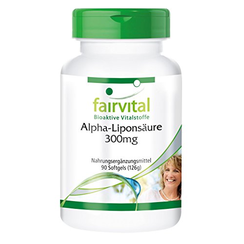 Ácido Alfa-Lipoico 300mg - Dosis elevada - 90 Cápsulas blandas - Calidad Alemana Ácido Alfa-Lipoico 300mg - Dosis elevada - 90 Cápsulas blandas - Calidad Alemana