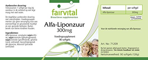 Ácido Alfa-Lipoico 300mg - Dosis elevada - 90 Cápsulas blandas - Calidad Alemana