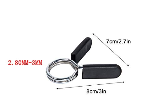 Acob Juego de 2 Pinzas de Resorte para Fijar Mancuernas, bloqueadores para Pesas, Abrazaderas para Barras de mancuerna para diámetro de Orificio, Cierres de Pinzas de Resorte (28mm X 2)