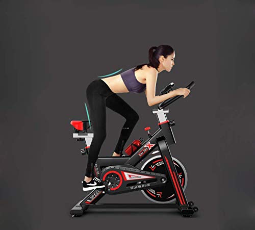 Acobonline Bicicleta Estatica Spinning Fitness, Bicicleta Profesional para Uso domestico,con Monitor,Calidad Profesional (Negro)