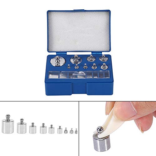 Acogedor Pesos de calibración, 17Pcs 211.1g 10mg-100g Gramos Calibración de precisión Conjunto de pesas Escala de joyería de prueba Acogedor Pesos de calibración, 17Pcs 211.1g 10mg-100g Gramos Calibración de precisión Conjunto de pesas Escala de joyería de prueba
