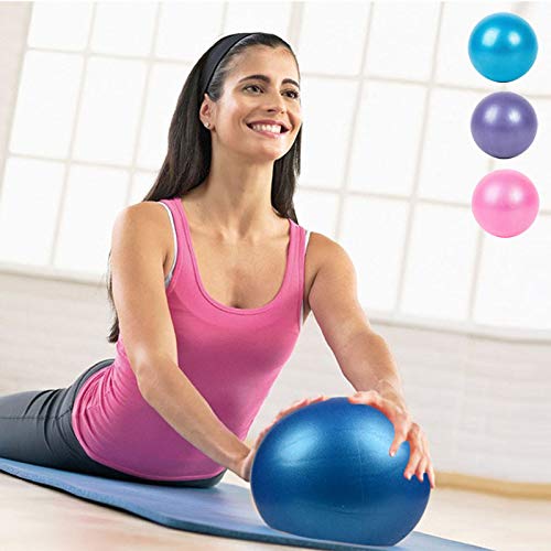 Acptxvh Balance Ball 25cm / 9 Pulgadas Mini Yoga, Pilates Bola del Ejercicio de Entrenamiento básico y Terapia física Cubierta Estabilidad Entrenamiento del Ejercicio,Azul