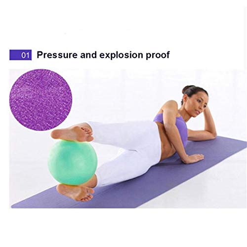 Acptxvh Balance Ball 25cm / 9 Pulgadas Mini Yoga, Pilates Bola del Ejercicio de Entrenamiento básico y Terapia física Cubierta Estabilidad Entrenamiento del Ejercicio,Azul