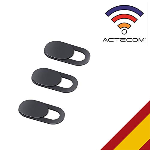 actecom 3pzs Tapas Cubierta Webcam, Webcam Cover Slider Diseño Ultra Fino Camera Cover Tapa Webcam para Todo Tipo de Ordenadores Portátiles (3 Unidades)