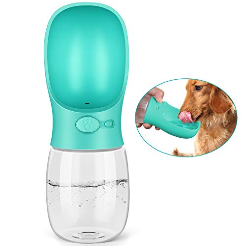 ACTGON Botella de Agua para Perros, 350ml Prueba de Fugas Botella Portátil de Agua Potable para Perros y Gatos para Exteriores, Caminar, Viajar