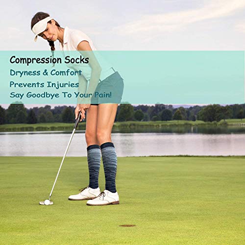 ACTINPUT Calcetines de Compresión Medias de Compresion Mujer y Hombre para Running,Atlético, Ciclismo,Médico, Enfermera,Volar, Viajar… (L-XL, 21 Assorted - 3 Pares)