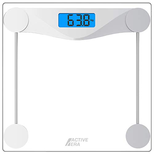 Active Era™ Báscula de Baño Digital Ultrafina con Sensores de Alta Precisión y Vidrio Templado (stones/kgs/libras) Active Era™ Báscula de Baño Digital Ultrafina con Sensores de Alta Precisión y Vidrio Templado (stones/kgs/libras)