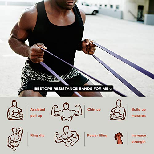 Active Forever Banda de Resistencia Pull Up Assist Band, para Entrenamiento de Resistencia, Estiramiento Muscular, Yoga y Otros Ejercicios físicos (Negro)