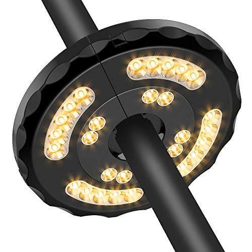 【Actualizar】Luces para Sombrillas 28 Led 400 Lúmenes Lámpara de Paraguas 2 Modos de Iluminación 18-54 horas y Recargable Lámparas de Noche Inalámbricos para Paraguas de Playa, Patio, Jardín y Piscina 【Actualizar】Luces para Sombrillas 28 Led 400 Lúmenes Lámpara de Paraguas 2 Modos de Iluminación 18-54 horas y Recargable Lámparas de Noche Inalámbricos para Paraguas de Playa, Patio, Jardín y Piscina