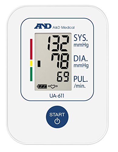 A&D Medical UA-611 Tensiómetro de brazo digital, lecturas de presión arterial rápidas, cómodas y precisas, validado clínicamente