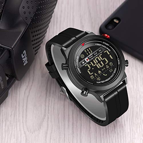 ADAHX Reloj Inteligente, Reloj Deportivo Bluetooth, podómetro/información del teléfono/recordatorio de Alarma/Reloj Impermeable Luminoso Adecuado para Fitness, Ciclismo,Silver ADAHX Reloj Inteligente, Reloj Deportivo Bluetooth, podómetro/información del teléfono/recordatorio de Alarma/Reloj Impermeable Luminoso Adecuado para Fitness, Ciclismo,Silver