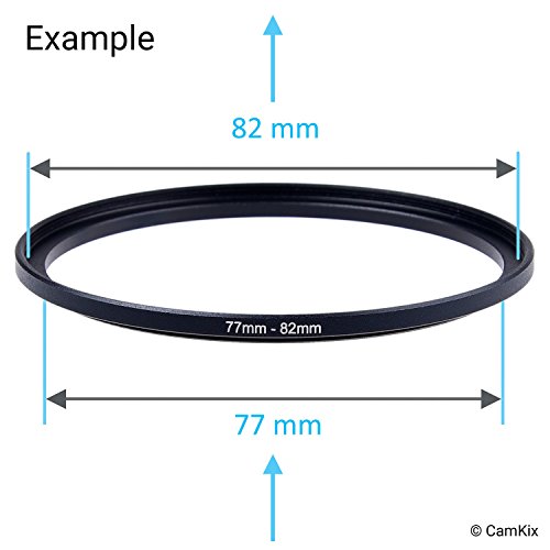 Adaptador de Lentes de Anillo - Le Permite Ajustar filtros de Mayor tamaño en un Objetivo con un diámetro más pequeño - Tamaños: 37-49, 49-52, 52-55, 55-58, 58-62, 62-67, 67-72, 72-77, 77-82 mm