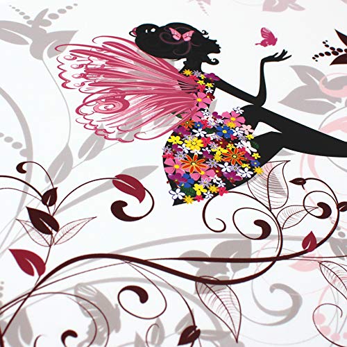 Adhesivo de vinilo para portátil de 13 a 14 pulgadas, diseño de hada con flores Adhesivo de vinilo para portátil de 13 a 14 pulgadas, diseño de hada con flores