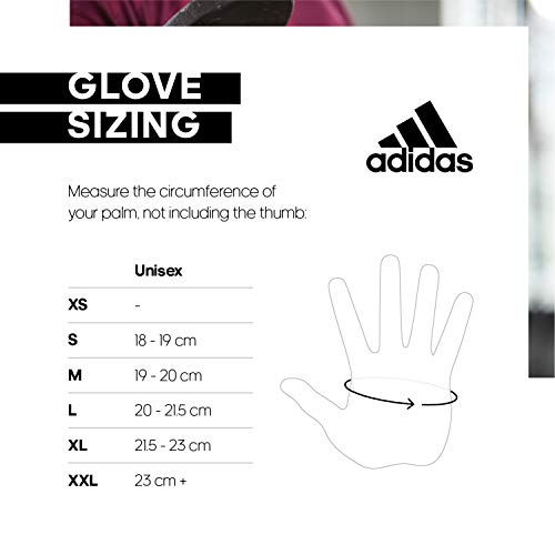 adidas ADGB-13123 Guantes De Rendimiento, Adultos Unisex, Negro, S-18-19 cm Alrededor de la Palma adidas ADGB-13123 Guantes De Rendimiento, Adultos Unisex, Negro, S-18-19 cm Alrededor de la Palma