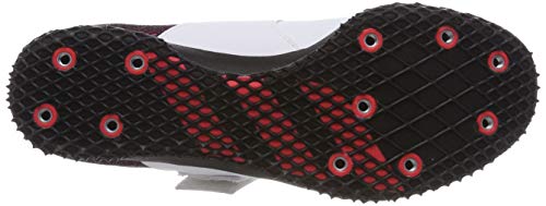 adidas Adizero Hj, Zapatillas de Atletismo Hombre, Multicolor (FTWR White/Core Black/Shock Red B37490), 43 1/3 EU